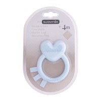 دندانگیر جغجغه ای سواوینکس Suavinex طرح قلب رنگ آبی