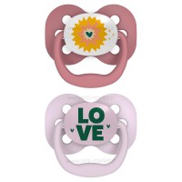 پستانک دو عددی درب دار بادامی 0-6 ماه طرح دار دکتر براون Dr.brown