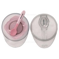 ظرف غذا با قاشق چسبان صورتی کیکابو Kikkaboo