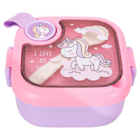 ظرف غذا چند منظوره طرح اسب تک شاخ رنگ صورتی برند خارجي