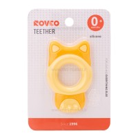 دندانگیر و ماساژور لثه سیلیکونی رنگ زرد رووکو Rovco