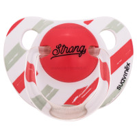 پستانک تکی آناتومیک طرح فانی راه راه قرمز 6-18 ماه سواوینکس suavinex(باجعبه)