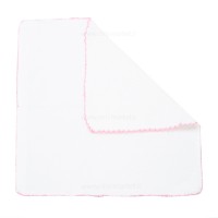 دستمال نخی 10 عددی رنگ سفید صورتی mini damla