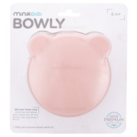 کاسه درب دار سیلیکونی رنگ صورتی مینیک اوی اوی Minik Oioi