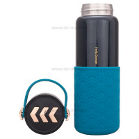 فلاسک آب استيل بنددار رنگ مشکی هلو دریم Hello dream