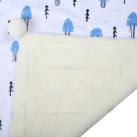 پتو دورپيچ مخمل طرح عروس دريايی رنگ آبی کارترز Carters