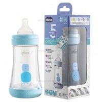 شیشه شیر پرفکت 240 میل 2+ ماه رنگ آبی چیکو Chicco