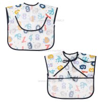 پیشبند غذاخوری جیب دار طرح حیوانات-اعداد رنگ سفید برند خارجی