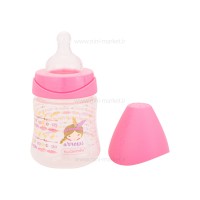 شیشه شیر طلقی 150 میل طرح پر-تیر رنگ صورتی سواوینکس Suavinex