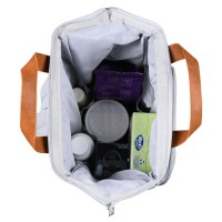 ساک لوازم کوله ای مدل لاکچری کبریتی رنگ طوسی روشن Fendi