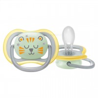 پستانک بادامی تکی الترا ایر 18 ماه به بالا طرح ببر شب‌تاب اونت Avent  (بدون جعبه)