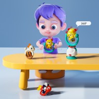 جغجغه صندلی غذا طرح ماهی رنگ قرمز هولی تویز Huile toys