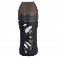 شیشه شیر 260 میل پیرکس کاور دار رنگ مشکی Twistshake