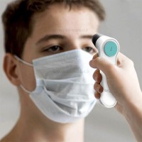 تب سنج دیجیتال لیزری مدل Ario همراه با کیف طوسی Nikted