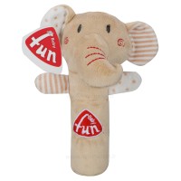 جغجغه سوسیسی طرح فیل رنگ کرم baby fun