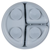 ست غذاخوری سیلیکونی 6 تکه رنگ طوسی برند خارجی