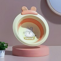 وان حمام آکاردئونی سه تیکه طرح خرگوش دماسنج دار رنگ نارنجی خارجی