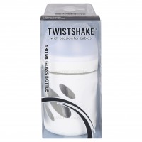شیشه شیر 180 میل پیرکس کاور دار رنگ سفید Twistshake
