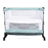 تخت کنار مادر و گهواره هانا Hannah مدل آکوا Aqua رنگ فیروزه ای
