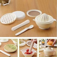 ست غذاساز دستی 7 تکه رنگ صورتی رووکو Rovco