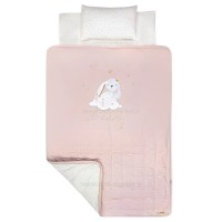 سرويس خواب سه تيکه مسافرتي طرح مايلي رنگ صورتي ايسيز