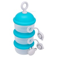 انباری غذا 3 عددی مدل حیوانات رنگ سبزآبی رووکو Rovco