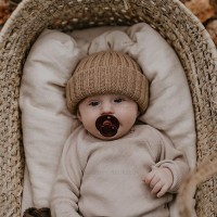 پستانک تکی سرگرد لاتکس سایز 0-6 ماه رنگ قهوه ای بیبز Bibs