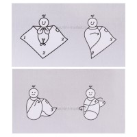 دورپيچ نخي طرح قلب رنگ صورتی Swaddles