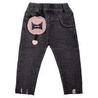 شلوار جین اسکینی رنگ ذغالی کک یوآن Keke Yuan