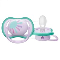 پستانک بادامی تکی الترا ایر 0 - 6 ماه طرح خورشید اونت Avent (بدون جعبه)