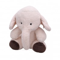 عروسک فیل مکس نشسته سایز کوچک رنگ کرم