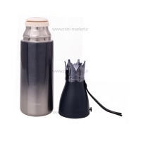 فلاسک آب استیل 350 میل مدل تاج بدون جعبه رنگ سرمه ای هلو دریم Hello Dream