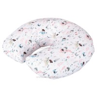 بالش شیردهی c شکل طرح دختر اژدها سوار رنگ سفید صورتی بی بیبی Bi Baby