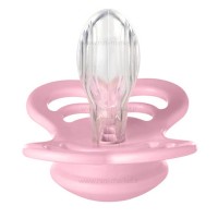 پستانک تکي بادامي سيليکوني 6 - 18 ماه صورتی بیبز BIBS (بدون جعبه)