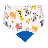 پیشبند دندانگیر دار طرح حیوانات رنگی بی بی فور لایف Baby4life