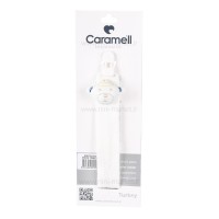 بند پستانک پولیشی خرس رنگ سفید کارامل caramell