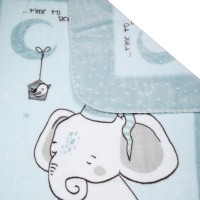 پتو 80*110 طرح فیل رنگ سبز کیکابو Kikkaboo