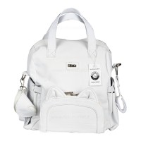 ساک لوازم کوله ای طرح گربه رنگ سفید فندی fendi