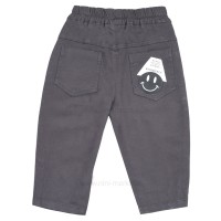 شلوار کتان اسپرت طرح ساده رنگ نوک مدادی