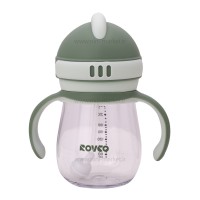 لیوان آبمیوه خوری نی دار 240 میل رنگ سبز رووکو Rovco