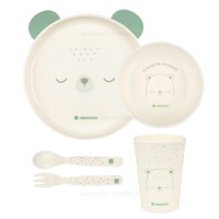 ظرف غذای ملامین 5 تیکه طرح خرس رنگ سبز کیکابو Kikkaboo