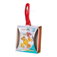 تابه چدن گرانیت مربع رنگ قرمز عروس Aroos