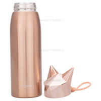 فلاسک آب استيل طرح روباه رنگ طلایی هلو دریم Hello dream