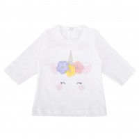 سه تیکه دخترانه طرح تک شاخ رنگ صورتی دانالو