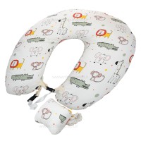 بالشت شیردهی C شکل بالشتک دار طرح تمساح رنگ سبز ایسیز