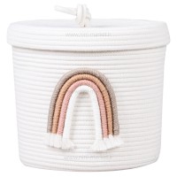 سبد کوچک لباس طرح طرح رنگین کمان رنگ کرم ایسیز Isiz