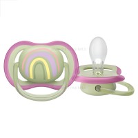 پستانک بادامی تکی الترا ایر 0 - 6 ماه طرح رنگین‌کمان اونت Avent (بدون جعبه)