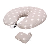 بالش شیردهی نوزاد طرح ستاره رنگ طوسی ای‌سایز Isiz