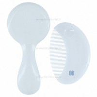 ست شانه و برس الیاف طبیعی رنگ آبی کیکابو Kikkaboo