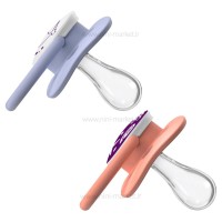 پستانک دو عددی درب دار بادامی نایت 0-6 ماه طرح دار دکتر براون Dr.brown